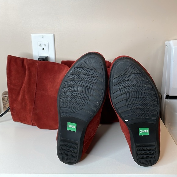 Size 8 Cougar Weatherproof Fandango 2 Red Suede Leather Boots - Picture 5 of 7